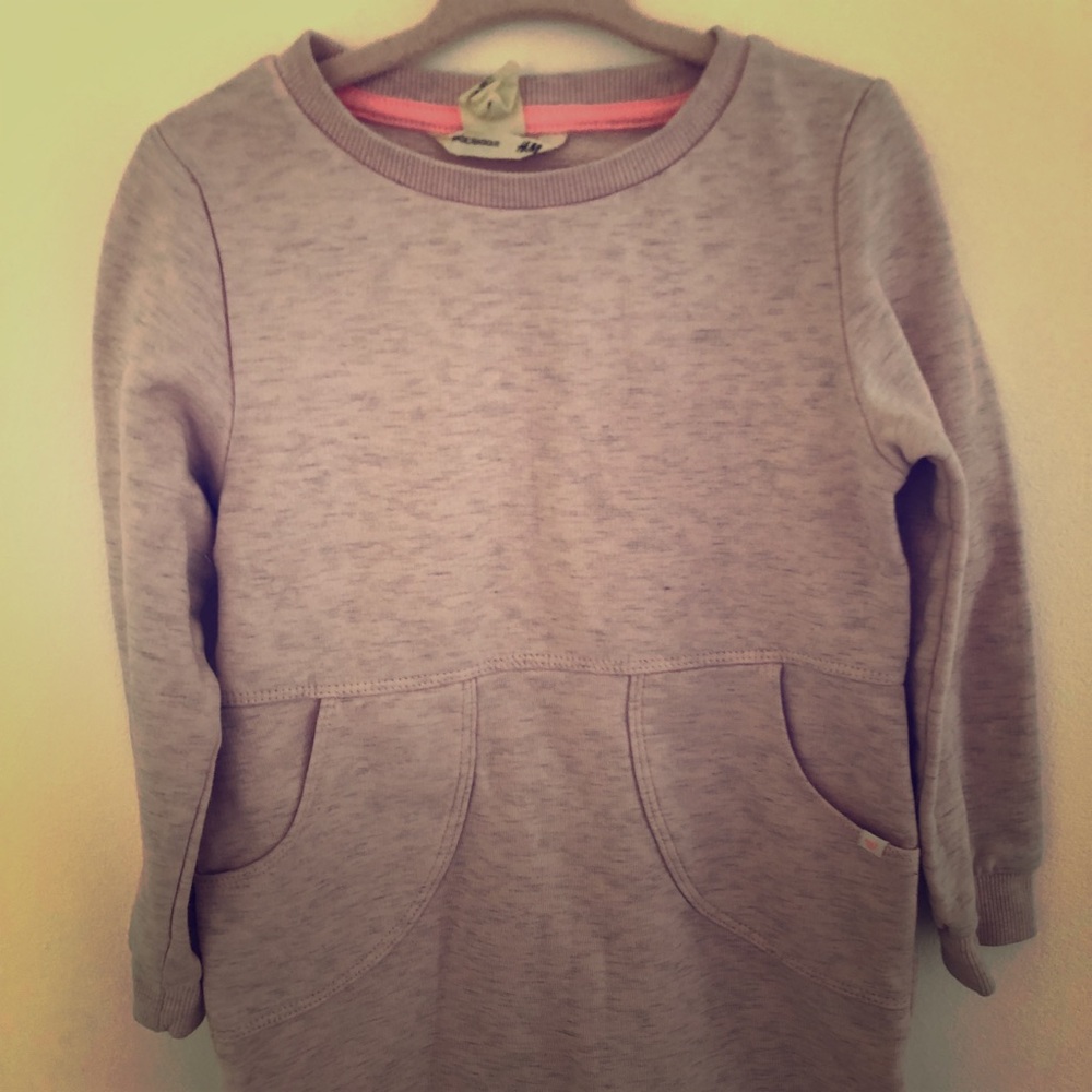 Toddler sweater dress with pockets